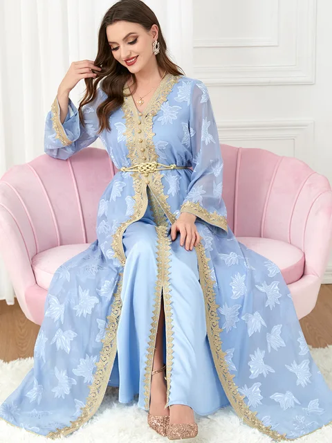 Islamic dress muslim prom dresses kimono kaftan front open kaftan abaya long dress for eid mubarak