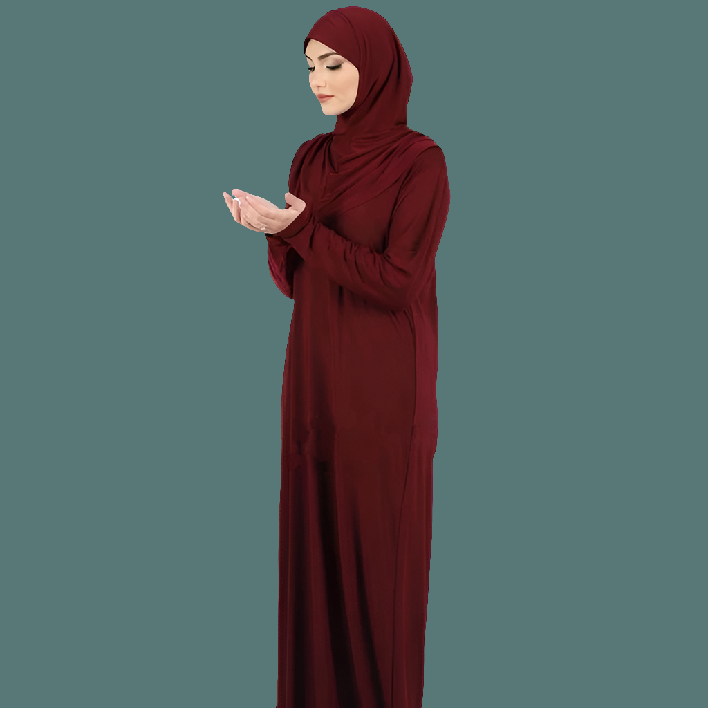 MUSLIM SLIM ABAYA-MUSLIM ONE PIECE PRAYER DRESS