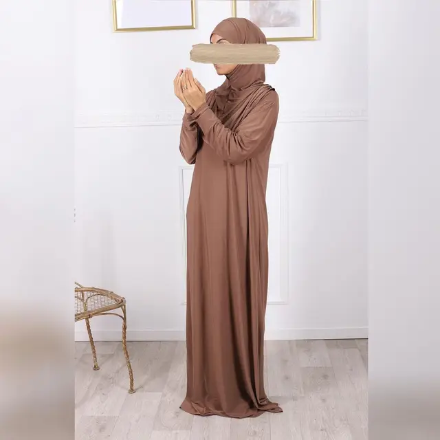 MUSLIM SLIM ABAYA-MUSLIM ONE PIECE PRAYER DRESS