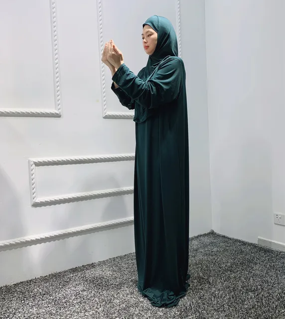 MUSLIM SLIM ABAYA-MUSLIM ONE PIECE PRAYER DRESS