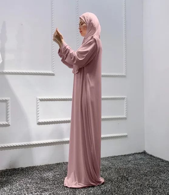 MUSLIM SLIM ABAYA-MUSLIM ONE PIECE PRAYER DRESS