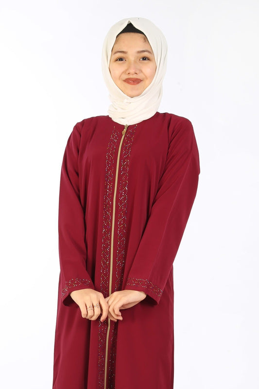 GIRLS ABAYA-RED