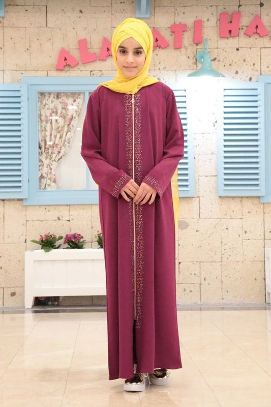 GIRLS ABAYA-PURPLE