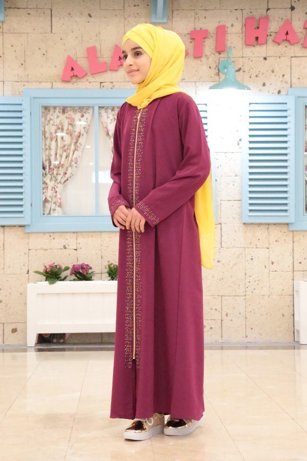 GIRLS ABAYA-PURPLE