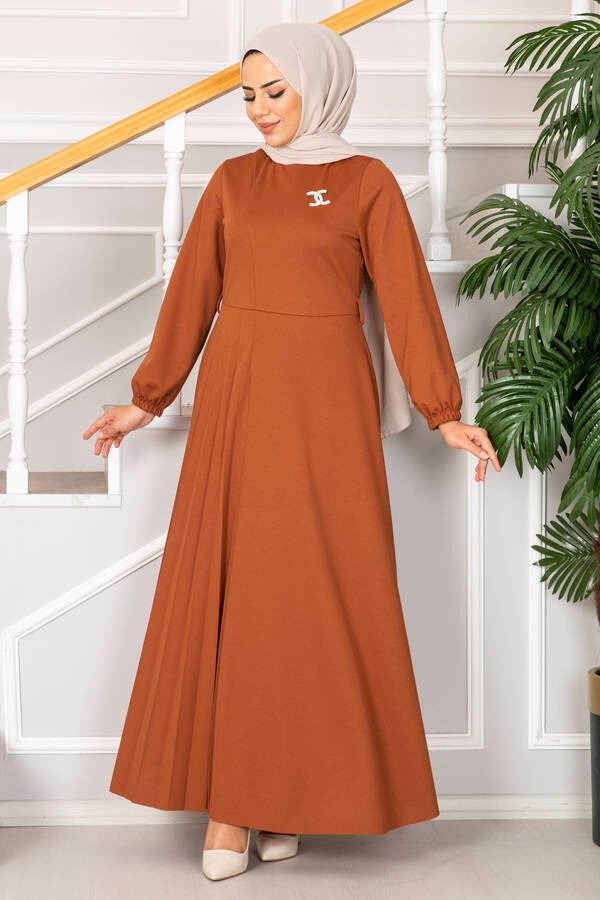 Asmara Belted Veiling Dress