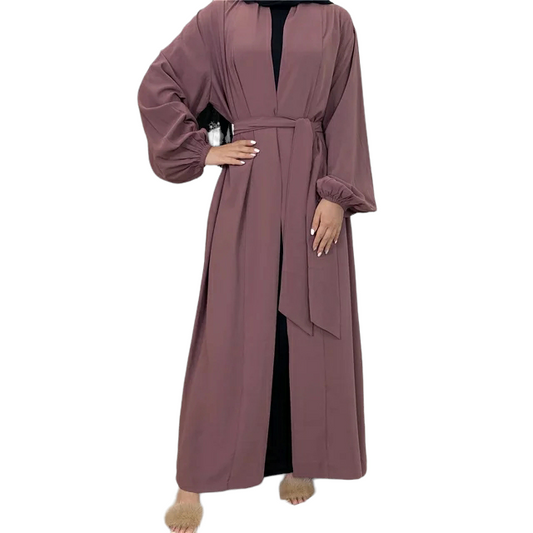 OPEN ABAYA WITH BELT