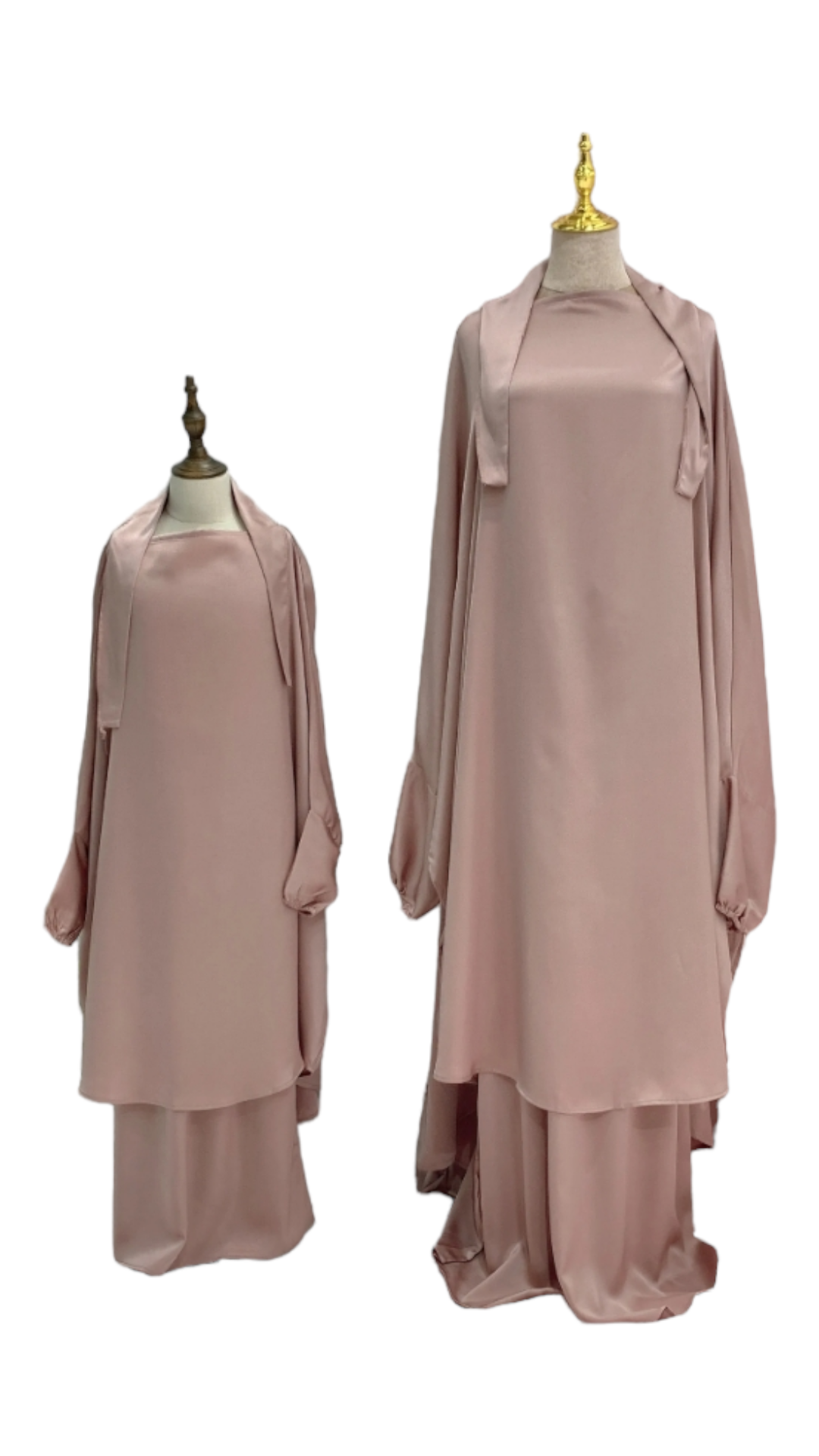 Islamic modest khimar children abaya set